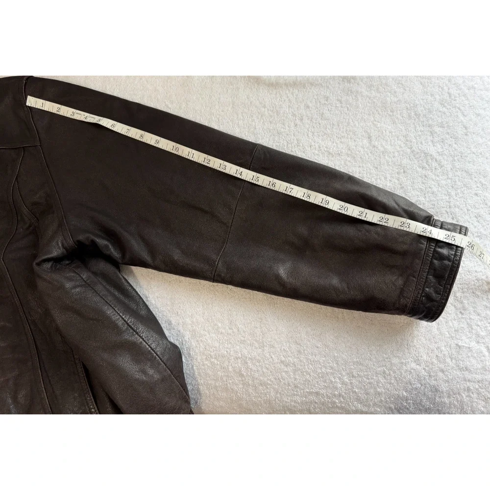 vintage Wilsons Leather Thinsulate Brown Bomber Jacket Men's Size X Large lined